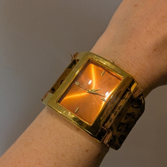 Joan Rivers Gold and Brown Watch with Bold Design - Picture 11 of 11